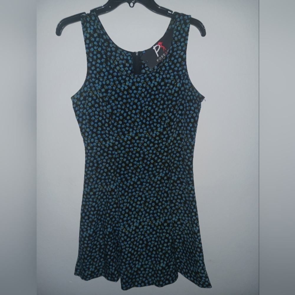 E.C.E.G. Sleeveless Summer Mini Dress for Girls Women Sundress Back Zipper (S)